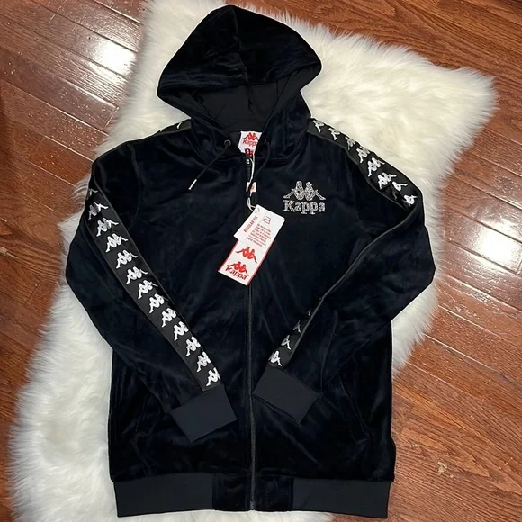 Kappa Tops Nwt Kappa 222 Banda Stetch Velour Hoodie Poshmark